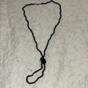 Elegant Black Beaded Necklace